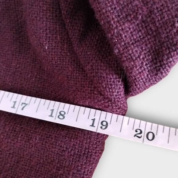 Womens Wool Jacket Sz Medium Hoodie Zip Front Vtg Cabincore Hippie Bohemian Boho - Picture 9 of 11